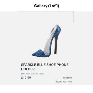 SPARKLE BLUE SHOE PHONE HOLDER